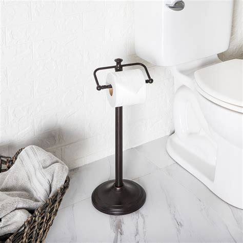 Kingsley Pivoting Double Post Toilet Paper Holder in Oil Rubbed Bronze. . Bronze toilet paper holders